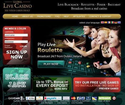 Global live casino Colombia